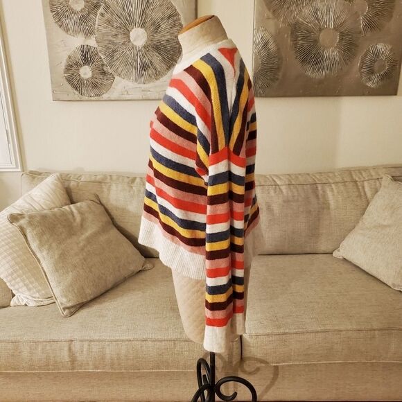 Madewell Cardiff Stripe Crewneck Sweater Size Sm - Picture 6 of 12